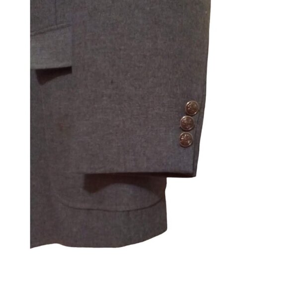 EDGEWORTH Vintage Gray Polyester Single Breasted Sport Coat Sz 44R - Picture 3 of 12